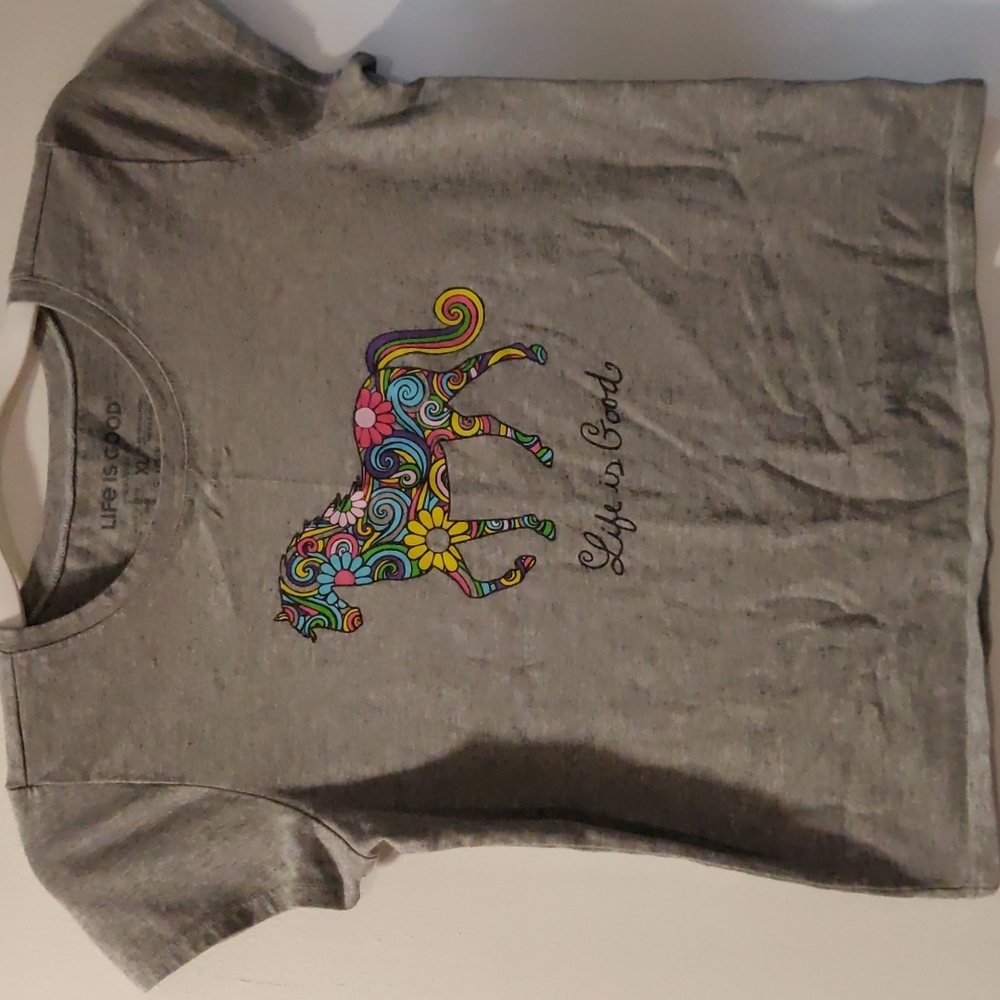 Life is Good Unicorn shirt